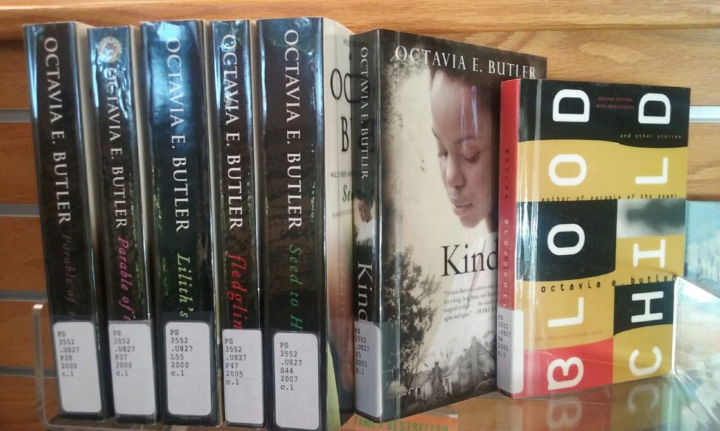 Book Display of Octavia's novels.