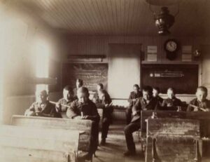 Native American boarding school classroom