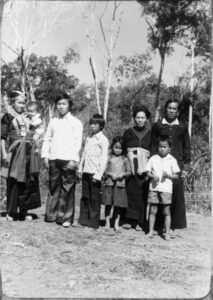 The Yang family in Ban Vinai refugee camp, Thailand