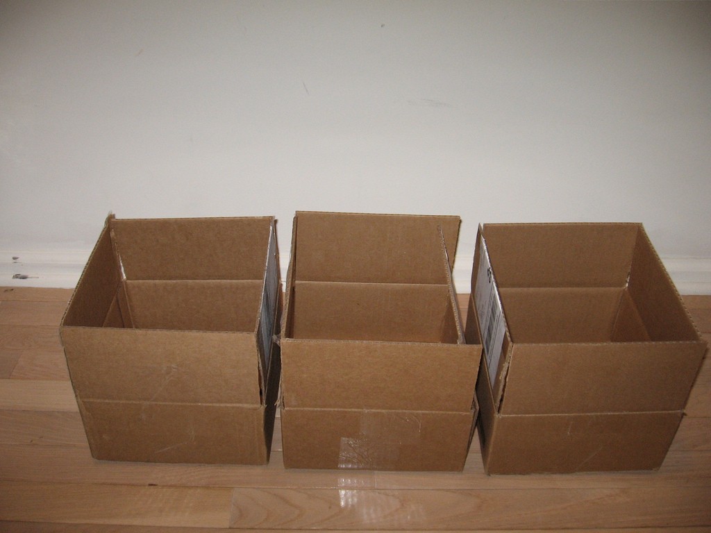 Three Empty Boxes