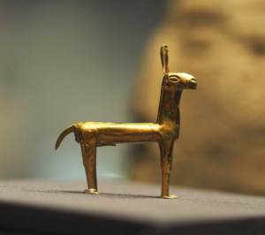 A golden llama