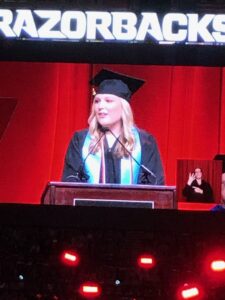 Speaker at a graduation